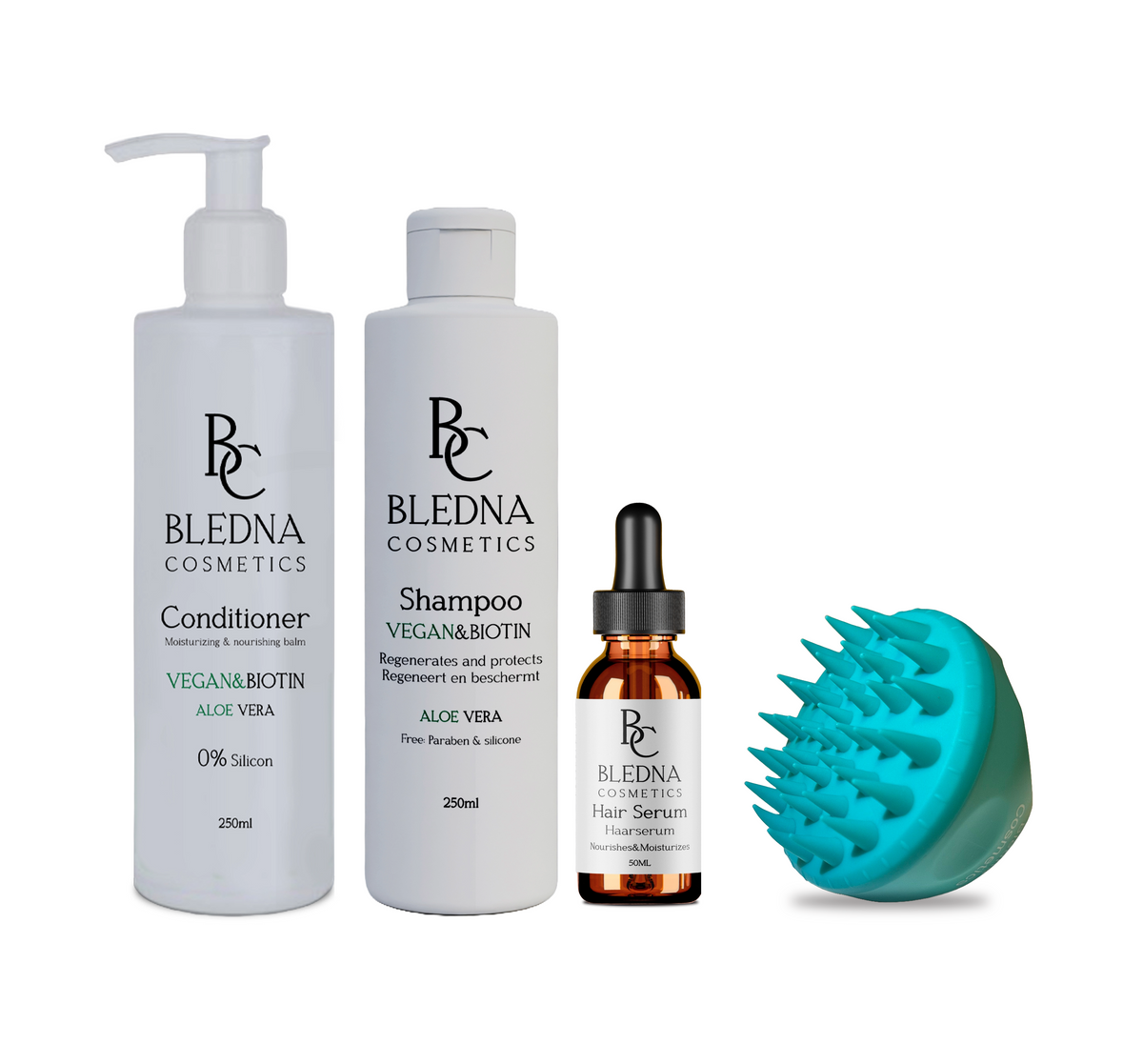 Ultimate Vegan Biotin Trio + Massage Brush